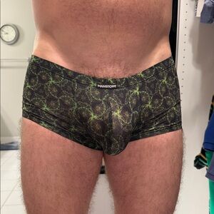 Black and Green Patterned Briefs